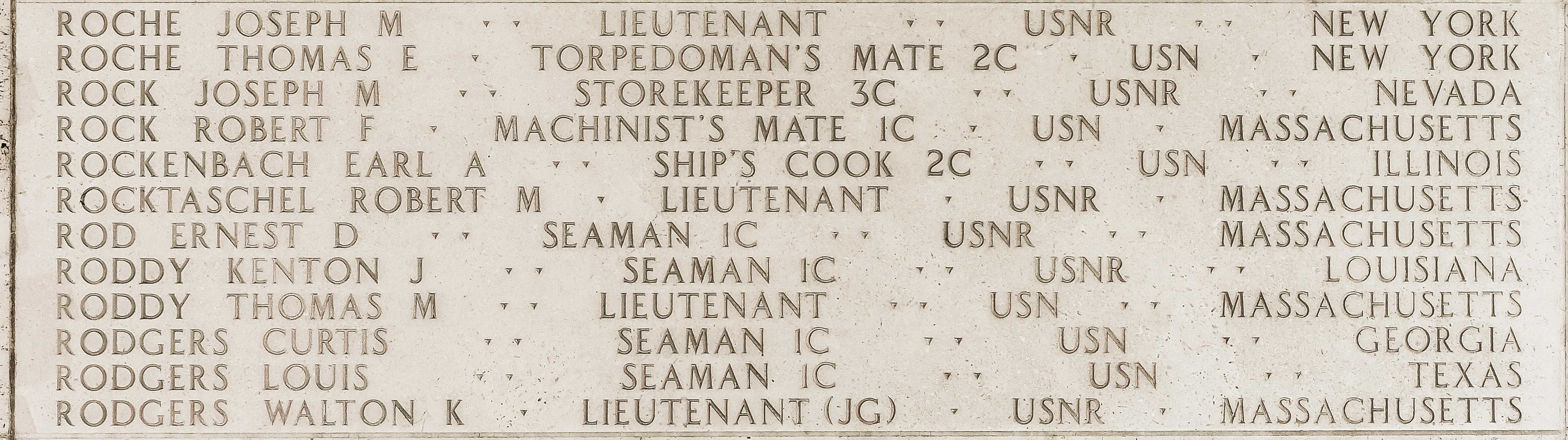 Thomas E. Roche, Torpedoman's Mate Second Class